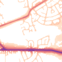 Daytime road noise heatmap for PR2 6NW