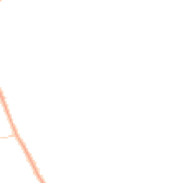 Night-time road noise heatmap for PR2 7AR