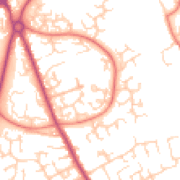 Daytime road noise heatmap for PR2 7DY