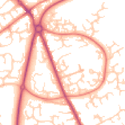 Daytime road noise heatmap for PR2 7DZ