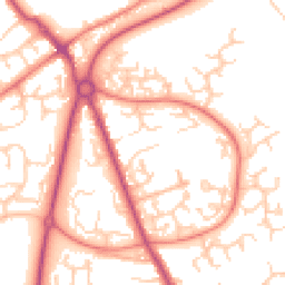 Daytime road noise heatmap for PR2 7EQ