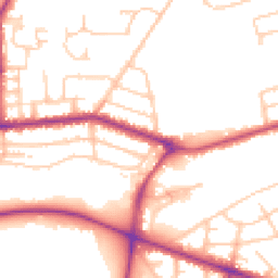 Daytime road noise heatmap for PR2 8AE