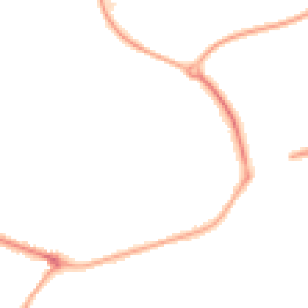 Night-time road noise heatmap for PR2 8BE