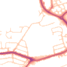Daytime road noise heatmap for PR2 8DQ
