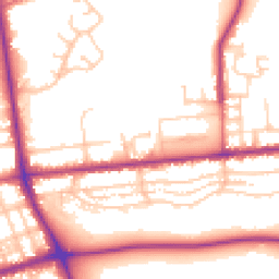 Daytime road noise heatmap for PR2 8EF