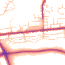 Daytime road noise heatmap for PR2 8EW
