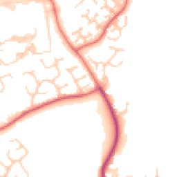 Daytime road noise heatmap for PR2 8HY