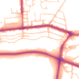 Daytime road noise heatmap for PR2 8NX