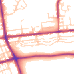 Daytime road noise heatmap for PR2 8PJ