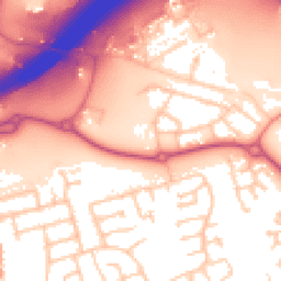 Daytime road noise heatmap for PR2 9BJ