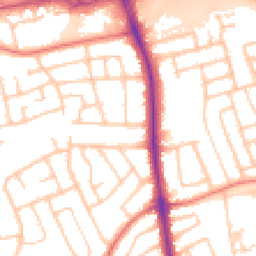 Daytime road noise heatmap for PR2 9UB