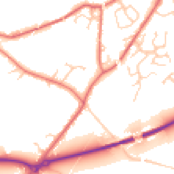 Daytime road noise heatmap for PR26 6PR
