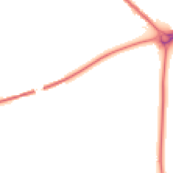 Night-time road noise heatmap for PR26 6RL