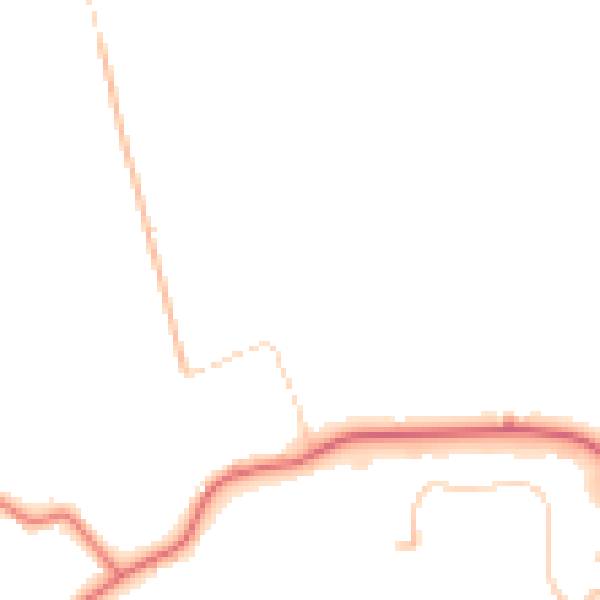 Daytime road noise heatmap for PR26 6TQ