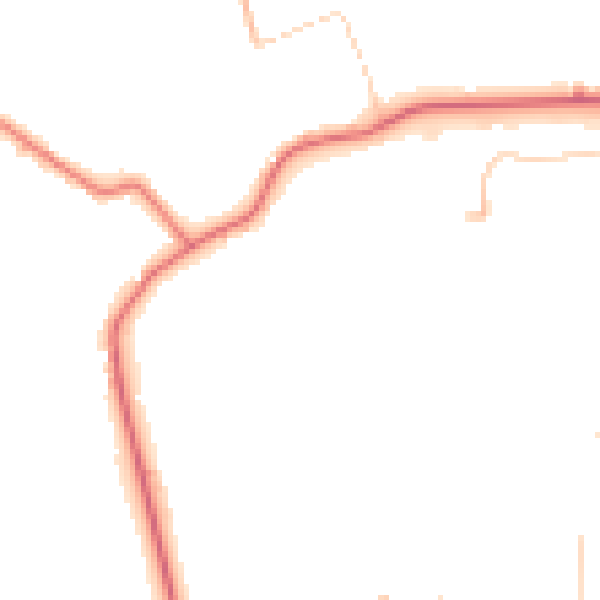 Daytime road noise heatmap for PR26 7BD
