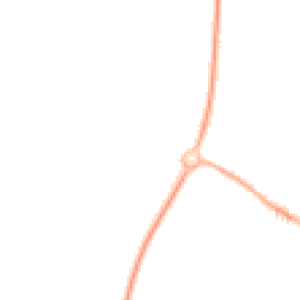 Night-time road noise heatmap for PR26 7DP