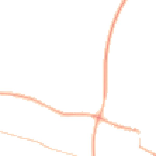 Night-time road noise heatmap for PR26 7RZ