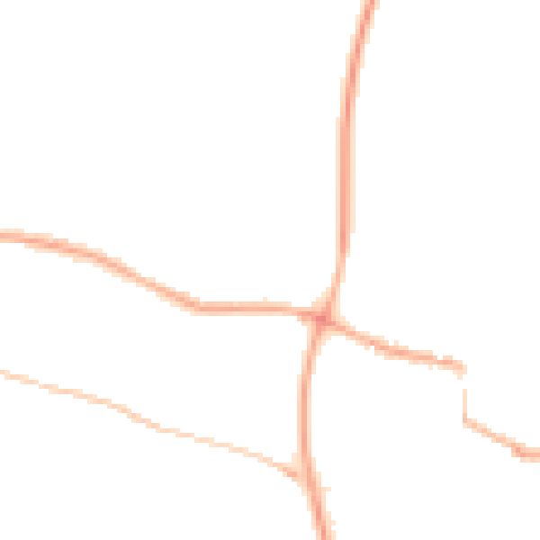 Night-time road noise heatmap for PR26 7SD