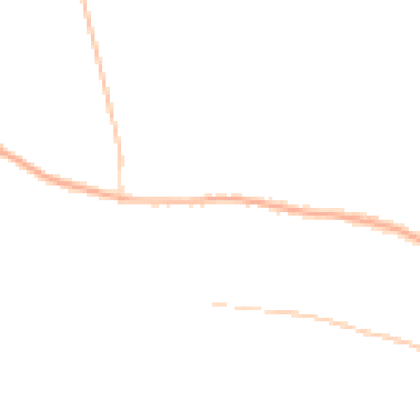 Night-time road noise heatmap for PR26 7SF