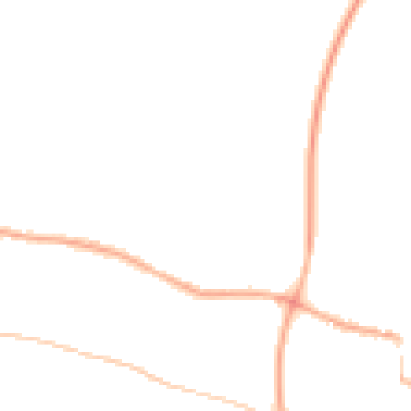 Night-time road noise heatmap for PR26 7SU