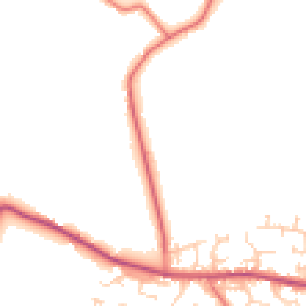 Daytime road noise heatmap for PR26 7TB