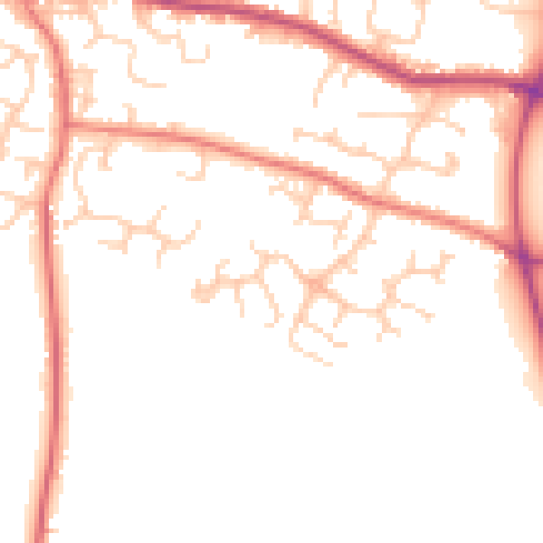 Daytime road noise heatmap for PR26 7TT