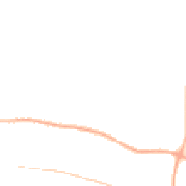 Night-time road noise heatmap for PR26 7UH