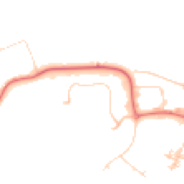 Daytime road noise heatmap for PR26 7UX