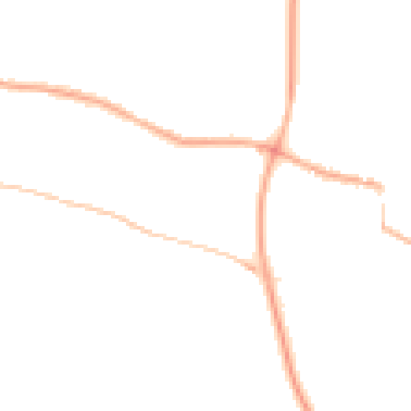 Night-time road noise heatmap for PR26 7XD