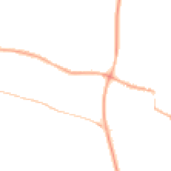 Night-time road noise heatmap for PR26 7XH