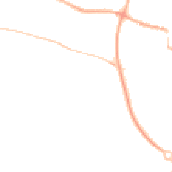 Night-time road noise heatmap for PR26 7XS