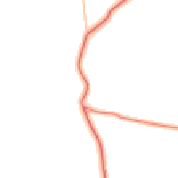Daytime road noise heatmap for PR26 8LT