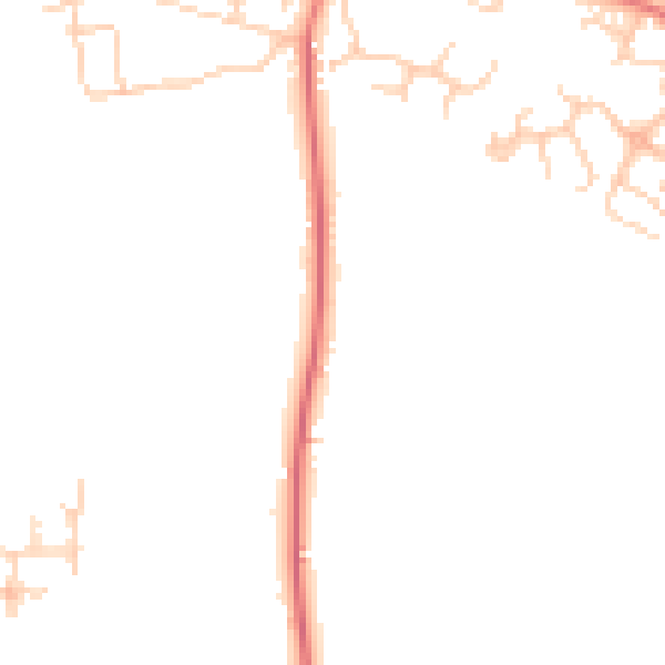 Daytime road noise heatmap for PR26 8LU