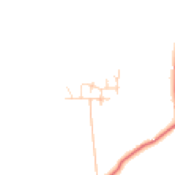 Daytime road noise heatmap for PR26 8NH