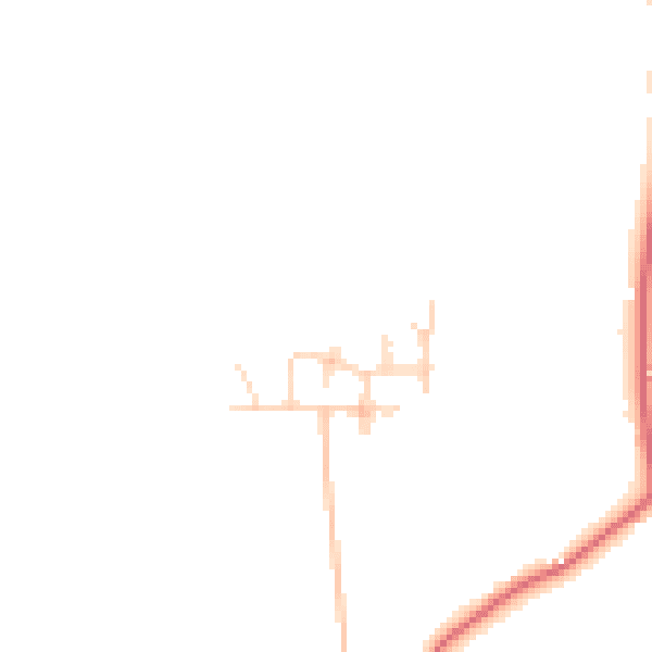 Daytime road noise heatmap for PR26 8NJ