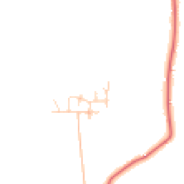 Daytime road noise heatmap for PR26 8NL
