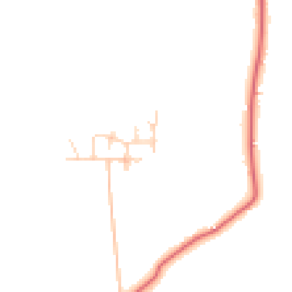 Daytime road noise heatmap for PR26 8NN