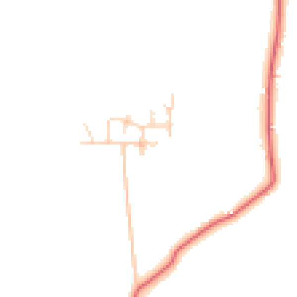 Daytime road noise heatmap for PR26 8NR