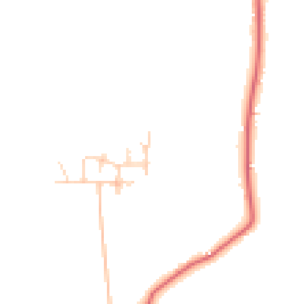 Daytime road noise heatmap for PR26 8NW