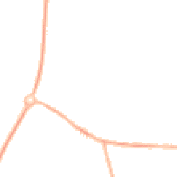 Night-time road noise heatmap for PR26 8PH
