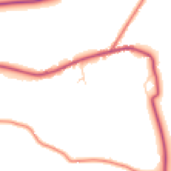 Daytime road noise heatmap for PR26 9AN