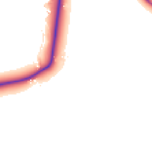 Daytime road noise heatmap for PR26 9BG