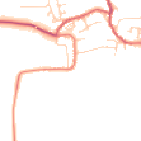 Daytime road noise heatmap for PR26 9JH