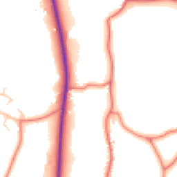 Daytime road noise heatmap for PR3 0AE
