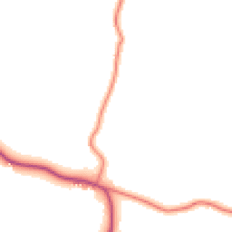 Daytime road noise heatmap for PR3 0AQ