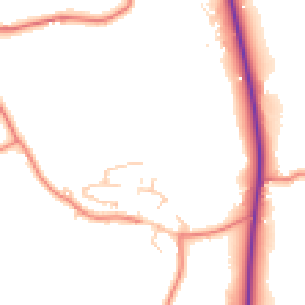 Daytime road noise heatmap for PR3 0BA