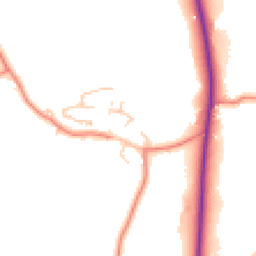 Daytime road noise heatmap for PR3 0BE