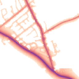 Daytime road noise heatmap for PR3 0BF