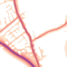 Daytime road noise heatmap for PR3 0BY