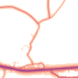 Daytime road noise heatmap for PR3 0BZ